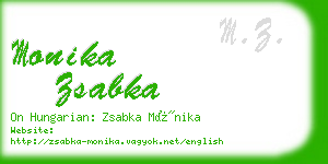 monika zsabka business card